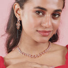 Radiant CZ Pear Drop Necklace & Earrings