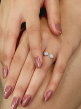 Elegant Silver-Plated 925 CZ Twin Halo Ring