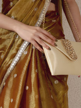 Gold Bling Stone Gold Envelope Clutch Bag
