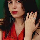 Azure Silver Crown Statement Ring For Women