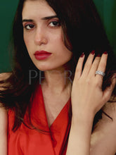 Azure Silver Crown Statement Ring For Women