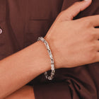 Trendy Stainless Steel Wristband - Silver