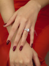 925 Sterling Silver CZ Halo Triple Pave Band Ring