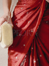 Classic Stone Embellished Clutch - Gold