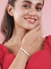 Lustrous Glow Square  CZ Chain Bracelet