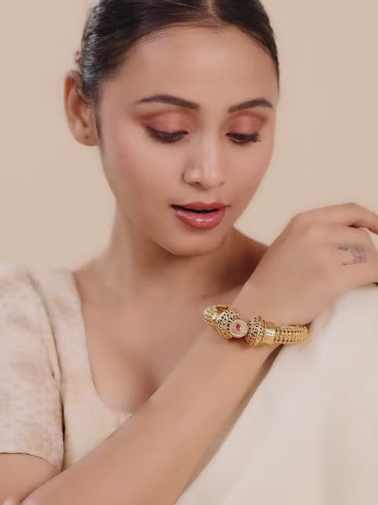Gokhru Style Kada Bangle by Peora – Bold Traditional Jewellery

