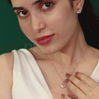 Charming Swan Lake Pendant Set - Rose Gold