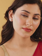 Sparkling Circle Halo Stud Earrings