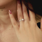 Classic Silver-Plated 925 CZ Promise Ring