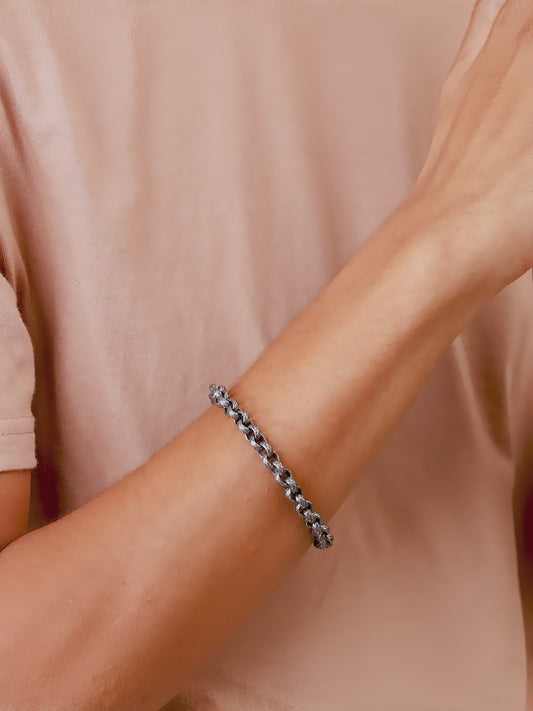 Alpha Black Chain Men’s Bracelet