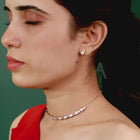 Gleaming CZ Synthetic Stones Necklace - Rose Gold
