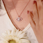 Glimmering Eye Catching Necklace - Rose Gold