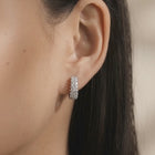 Rhodium Plated CZ Festive Earrings