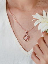 Petite Bloom CZ Floral Pendant Set - Rose Gold