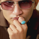Vintage Turquoise Signet Ring