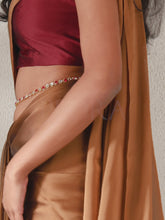 Kundan Cascade Exquisite Waist Belt - Red