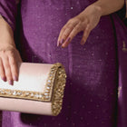 Shine Bright Sleek Sparkle Clutch - Rose Gold
