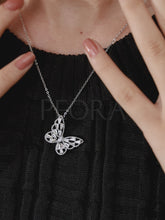 Glistening Wings CZ Pendant Chain - Silver