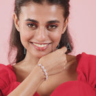 Modern Spark CZ Crystal Bracelet - Rose Gold - Multi