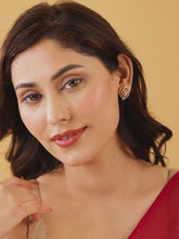 Sparkling Swirl Stud Earrings