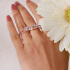 Glam CZ Baguette Studded Kada - Rose Gold