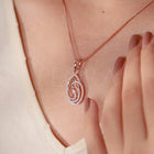 Timeless Divine Droplets CZ Pendant Set - Rose Gold