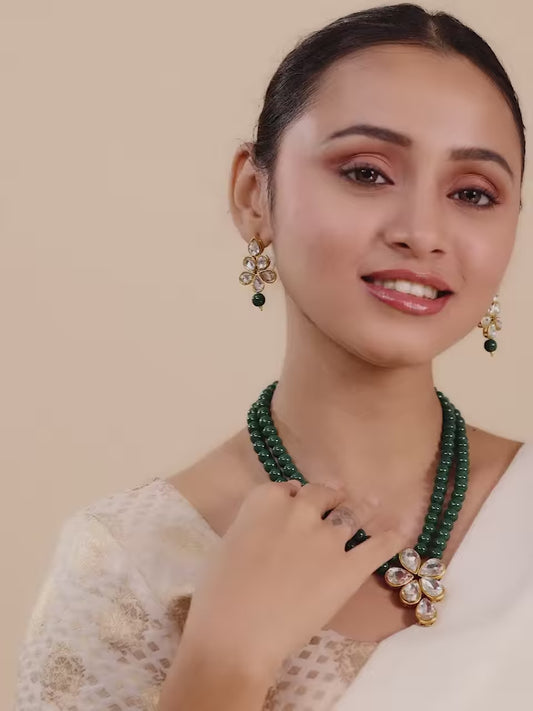 Beaded Necklace Set by Peora | Colourful Fashion Jewellery for Women

