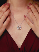 4 Heart Magnetic Clover Silver Necklace