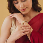 Traditional Temple Floral Accents Bangles