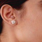 925 Sterling Silver Rope Knot Stud Earrings
