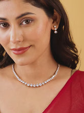 Classic Round Crystal Cut Necklace Set