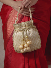 Stylish Glamour Grasp Potli Bag - Cream