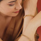 Minimalist Stone Mesh Bangle Set