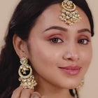 Graceful Lustrous Maang Tikka Set - White