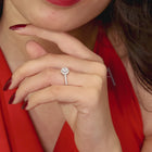 925 Sterling Silver CZ Round Halo Pave Ring