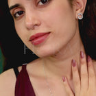 Chic Silver Baguette Circle Pendant Set