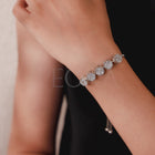 Women’s Sparkling Round CZ Bracelet - Silver