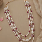 Gold Plated Pearl Heirloom Groom Necklace Rani Pink