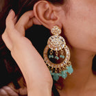 Dangle Earrings of Teal Radiance