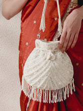 Handcrafted Pearl Potli Styles - White