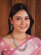 Splendour Kundan Long Necklace Set - Rodium White