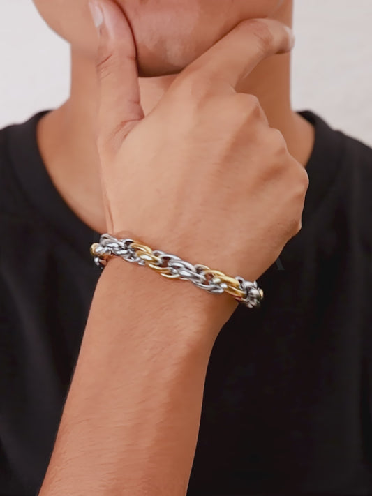 Cool Contemporary Steel Bracelet for Men