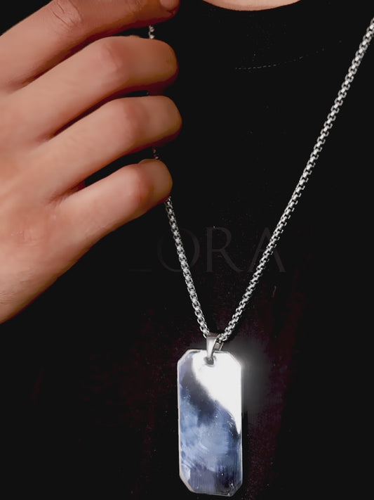 Military Inspired Pendant Chain - Silver