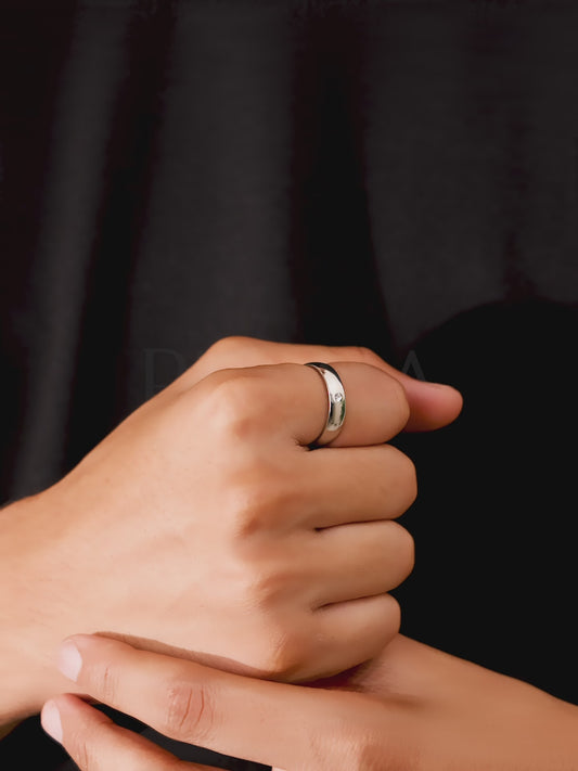 Gentleman's Gleam CZ Band Ring