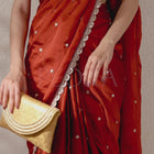 Twilight Gleam Foldover Clutch - Gold