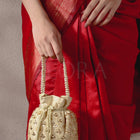 Chic Potli Bag for Fashion Brides - Cream