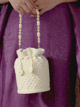 Wedding Bliss Wristlet Potli Bag - White