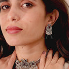 Bold Antique Oxidized Choker Set