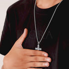 Minimalist Cross Pendant on Box Chain