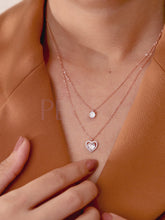Shining Heart CZ Pendant Chains - Rose Gold